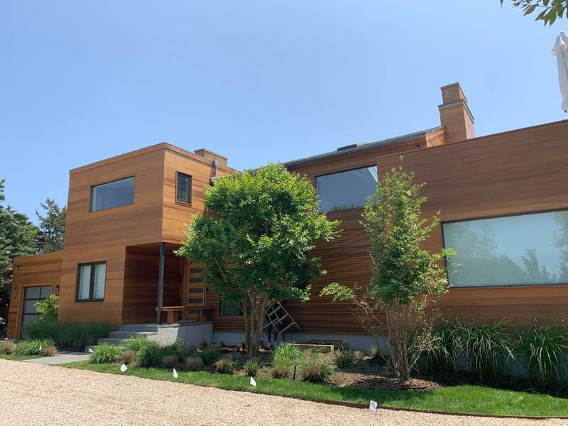 Cedar shingle Hamptons home exterior painted by East End Home Improvement